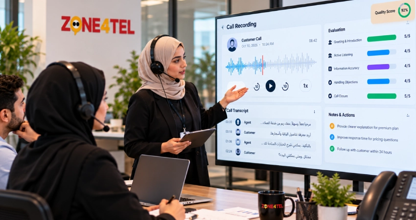 تسجيل المكالمات ومراقبة الجودة